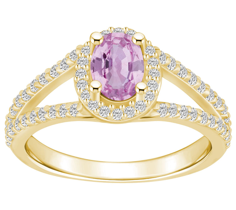Affinity Gems Oval Gemstone & Diamond Ring, 14KGold — View 5