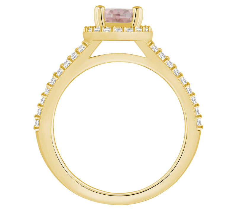 Affinity Gems Morganite & 0.55 cttw Diamond Ring, 14K Gold — View 8