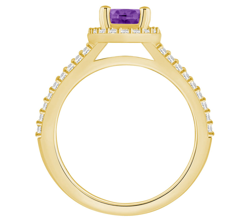 Affinity Gems Oval Gemstone & Diamond R ing, 14Gold — View 12