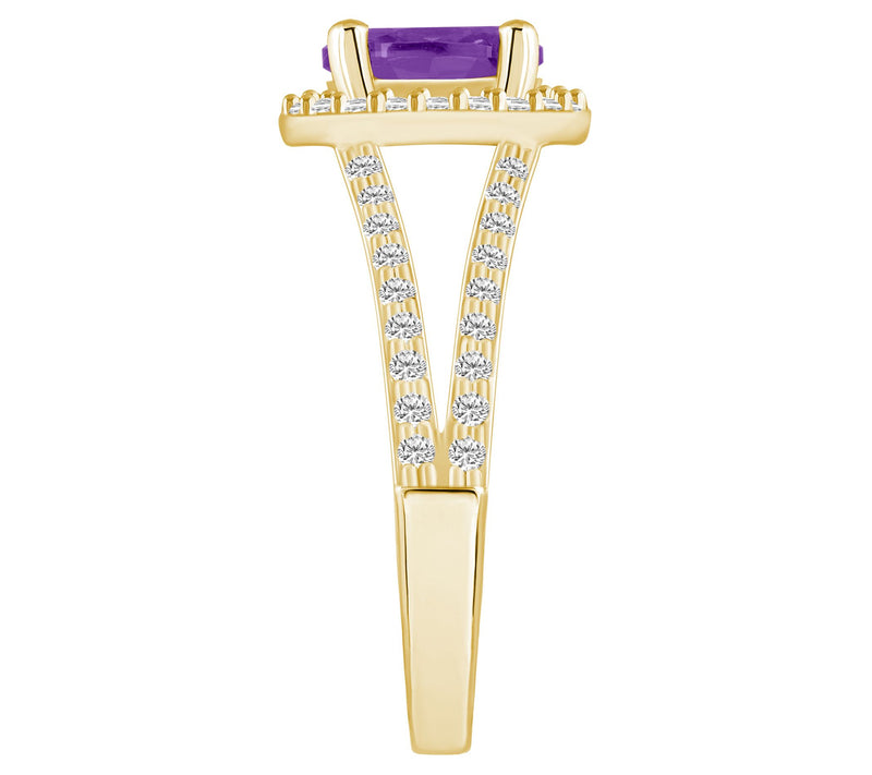 Affinity Gems Oval Gemstone & Diamond R ing, 14Gold — View 13