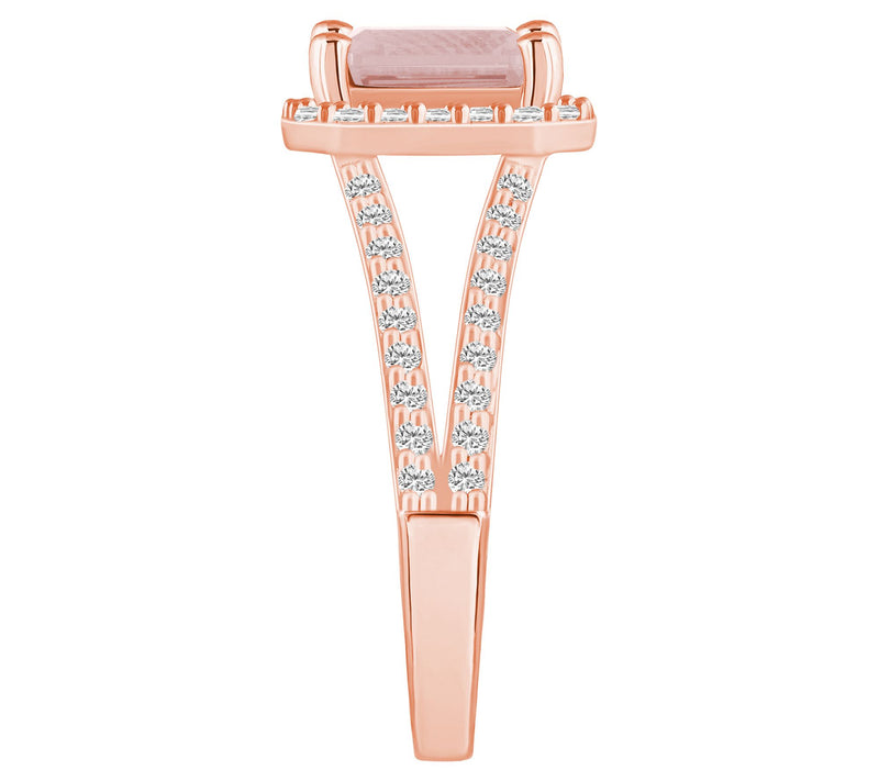 Affinity Gems Morganite & Diamond Ring, 14K Gold — View 9