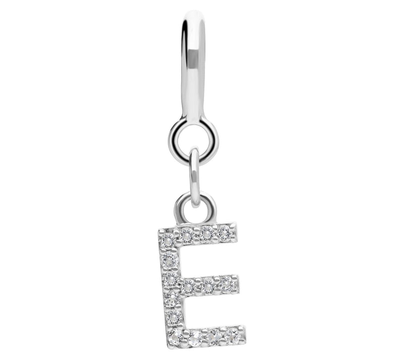 Elyse Ryan Sterling Silver White Topaz I nitialCharm — View 11