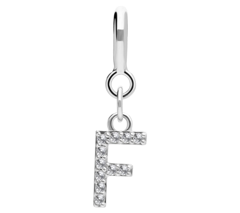 Elyse Ryan Sterling Silver White Topaz I nitialCharm — View 13