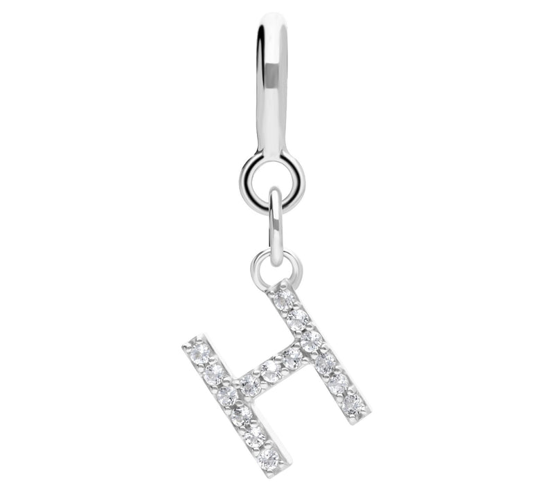 Elyse Ryan Sterling Silver White Topaz I nitialCharm — View 17