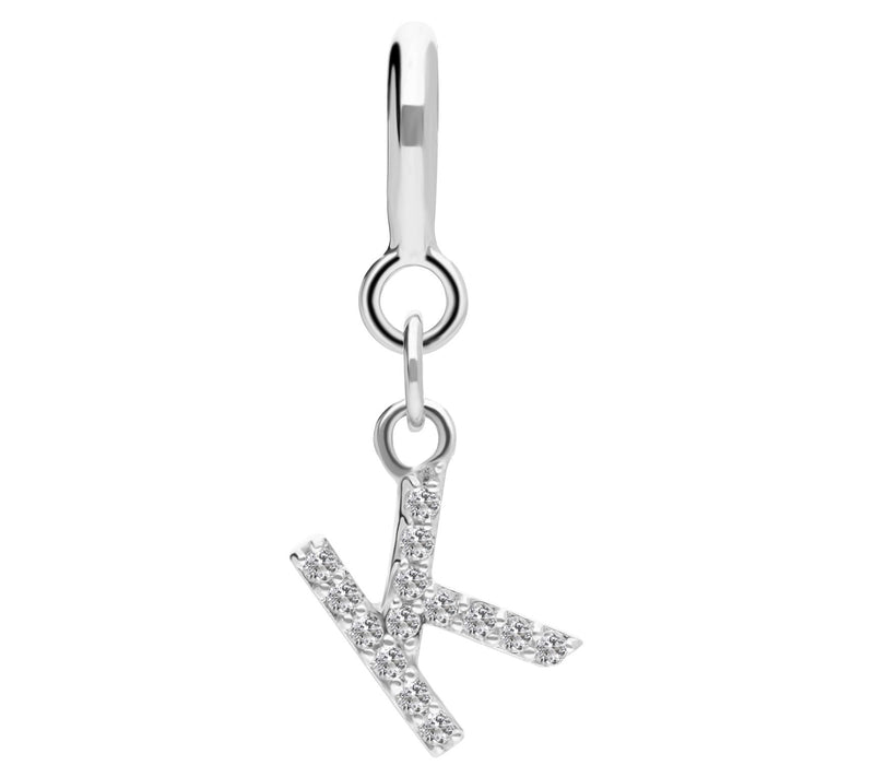 Elyse Ryan Sterling Silver White Topaz I nitialCharm — View 23