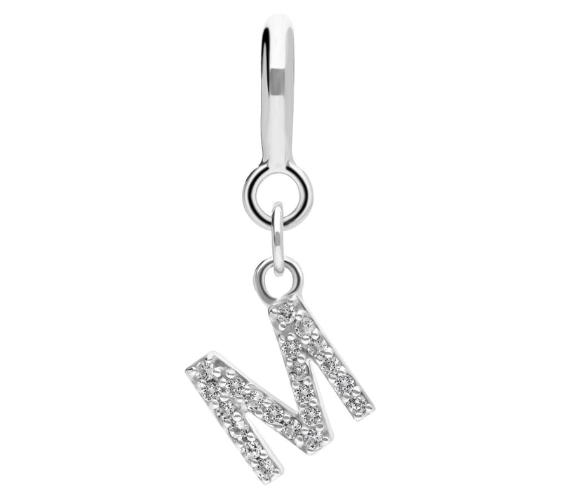 Elyse Ryan Sterling Silver White Topaz I nitialCharm — View 27