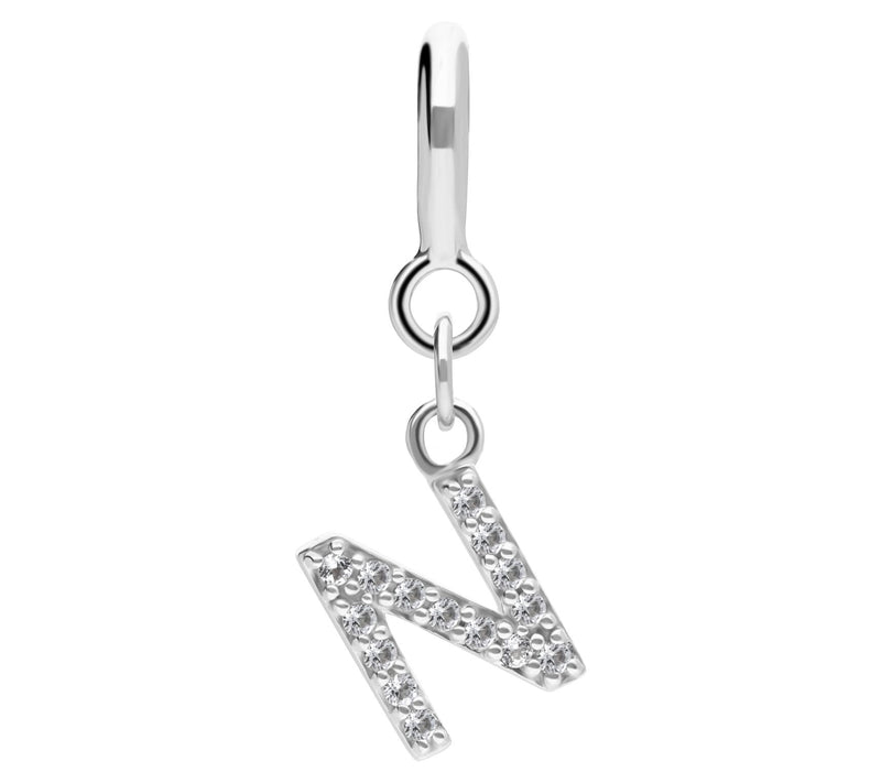 Elyse Ryan Sterling Silver White Topaz I nitialCharm — View 29