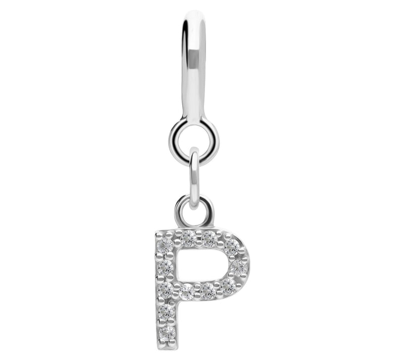 Elyse Ryan Sterling Silver White Topaz I nitialCharm — View 33