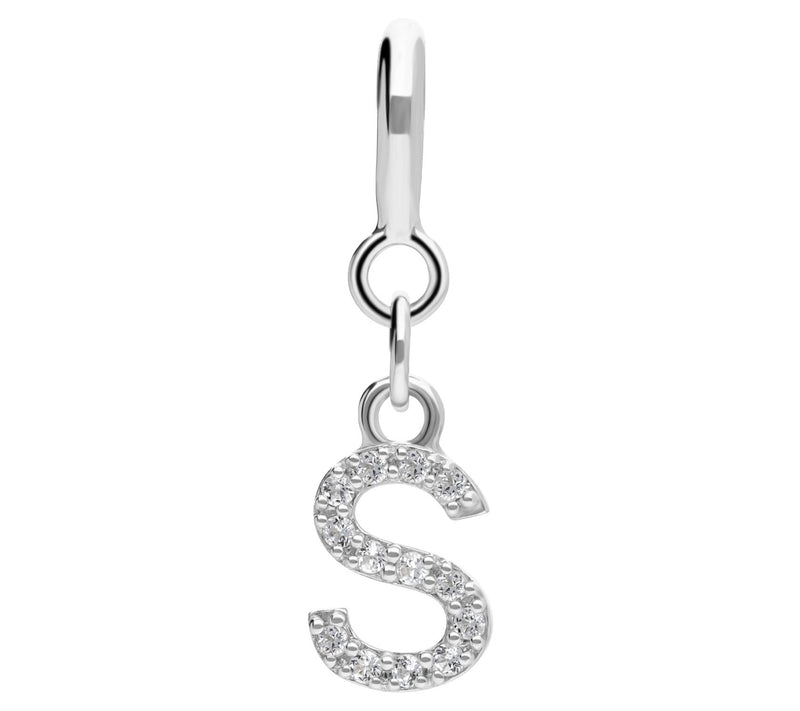 Elyse Ryan Sterling Silver White Topaz I nitialCharm — View 39