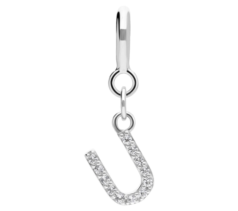 Elyse Ryan Sterling Silver White Topaz I nitialCharm — View 43
