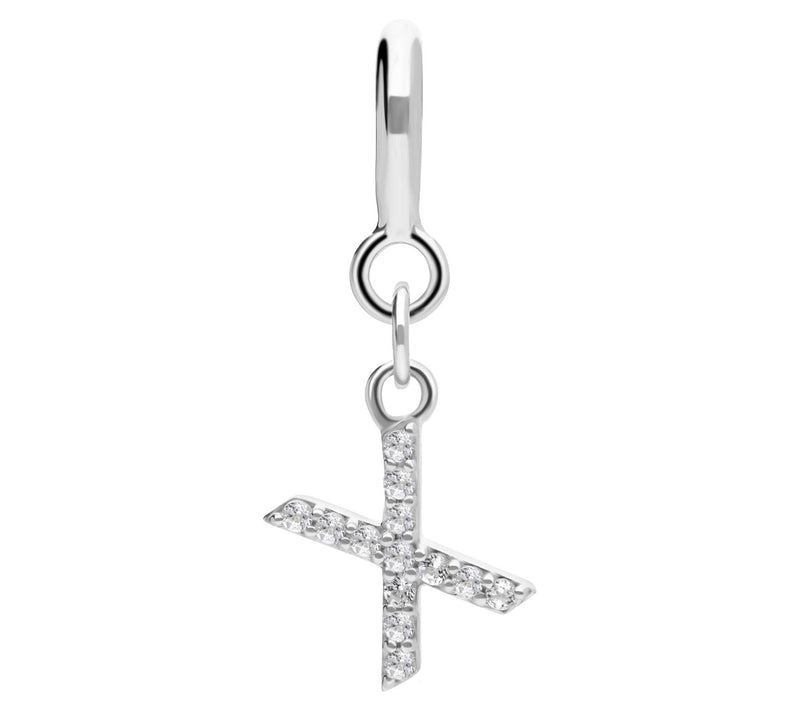 Elyse Ryan Sterling Silver White Topaz I nitialCharm — View 49