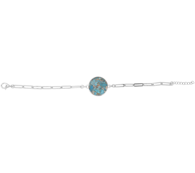 Affinity Gems Blue Turquoise Bracelet, Sterling Silver — View 4