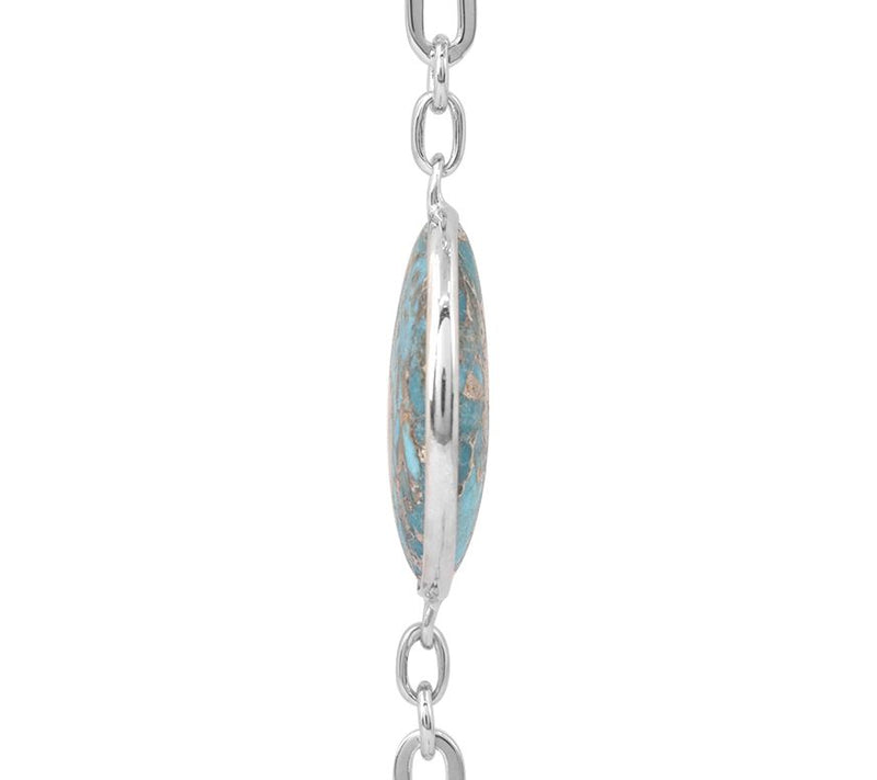 Affinity Gems Blue Turquoise Bracelet, Sterling Silver — View 6