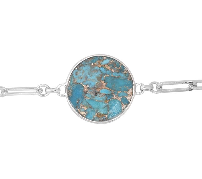 Affinity Gems Blue Turquoise Bracelet, Sterling Silver — View 5