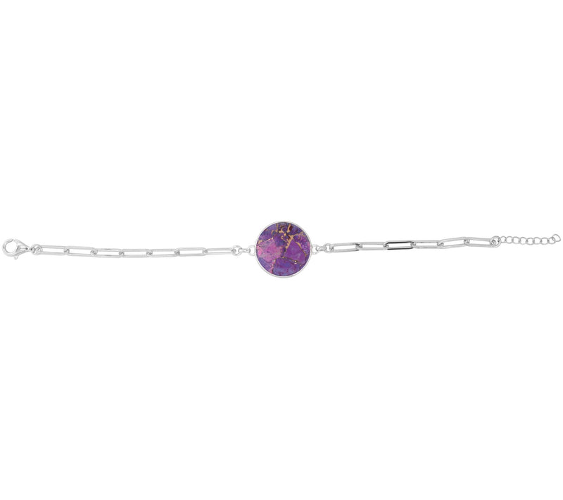 Affinity Gems Purple Turquoise Bracelet, Sterling Silver — Main view