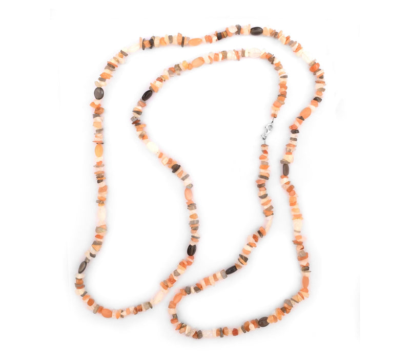 Sterling Silver Multi-Color Moonstone Necklace — View 4