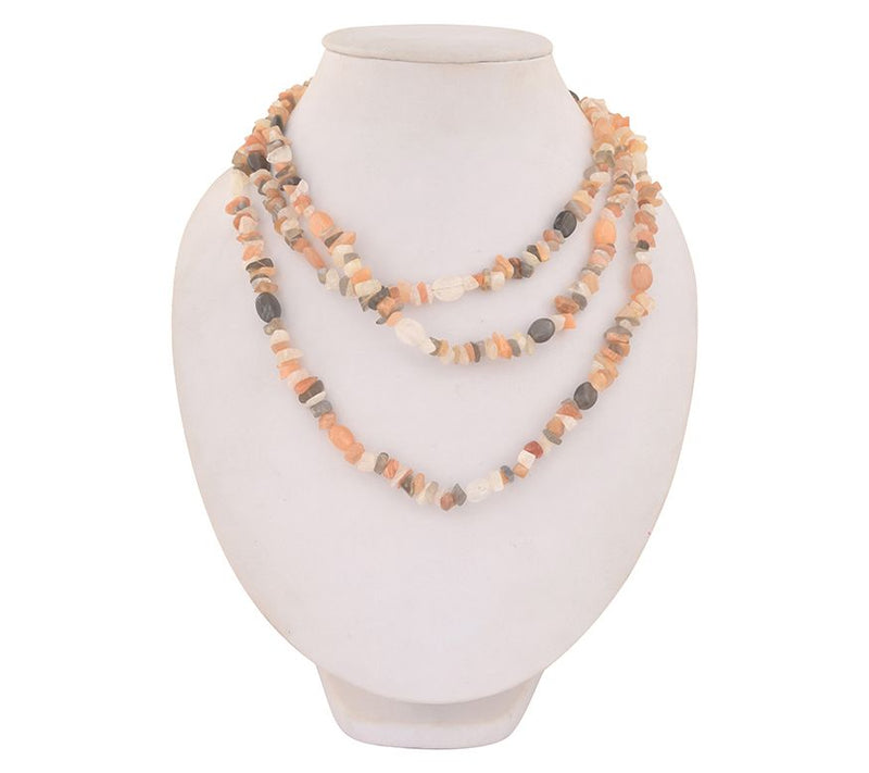 Sterling Silver Multi-Color Moonstone Necklace — View 3