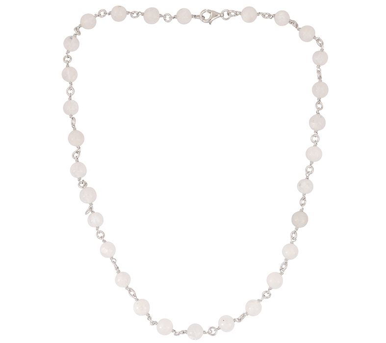 Sterling Silver Rainbow Moonstone Necklace — Main view