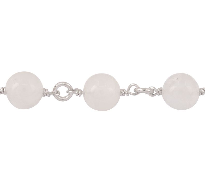 Sterling Silver Rainbow Moonstone Necklace — View 5