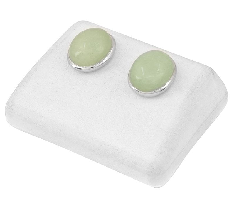 Affinity Gems Green Aventurine Stud Earrings, Sterling Silver — View 7