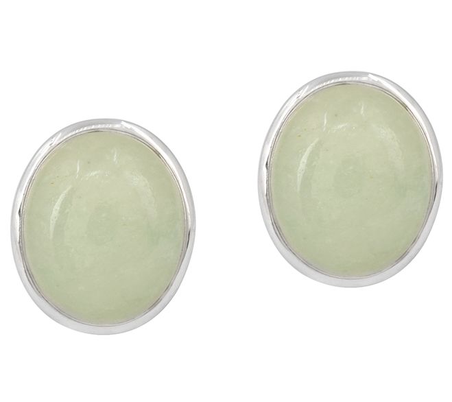 Affinity Gems Green Aventurine Stud Earrings, Sterling Silver — View 4