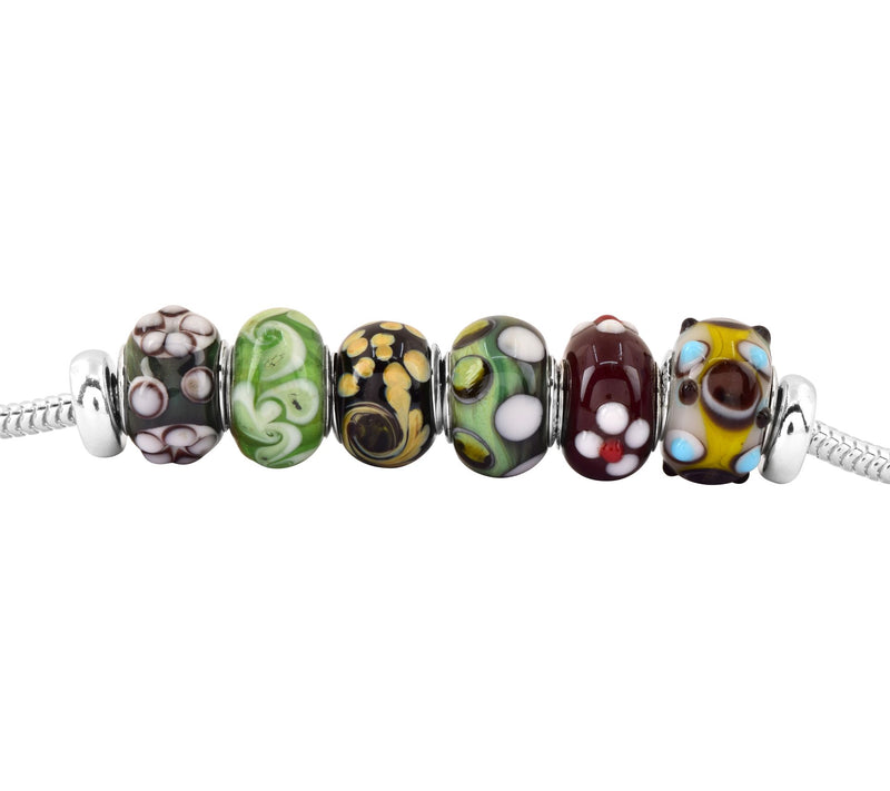 Sterling Silver Multi-Color Grommet Bracelet — View 5