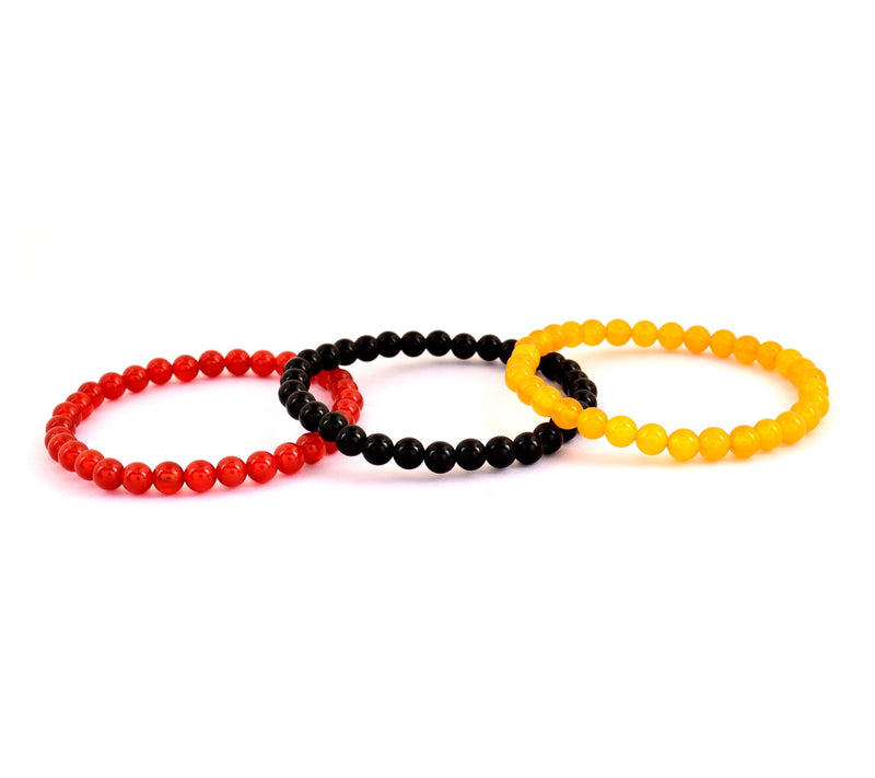 Set of 3 Gemstone Beaded Stretch Bracelets — View 5