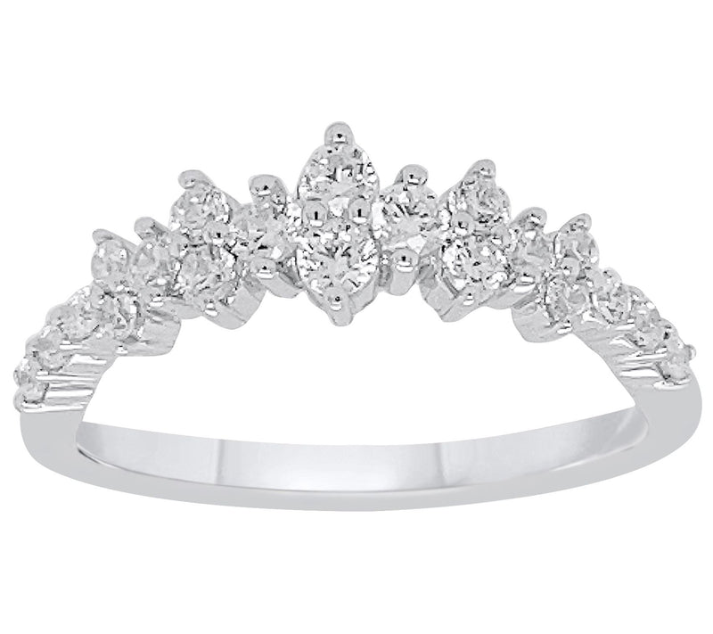 Diamond Anniversary Band Ring, 14K White Gold — View 3