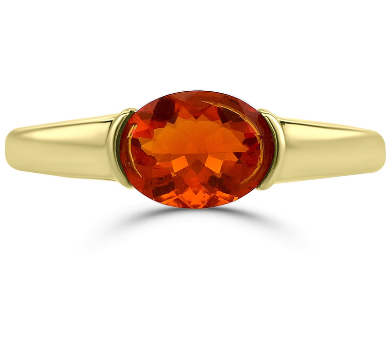 Affinity Gems Oval Gemstone Ring, 14K Gold — View 3