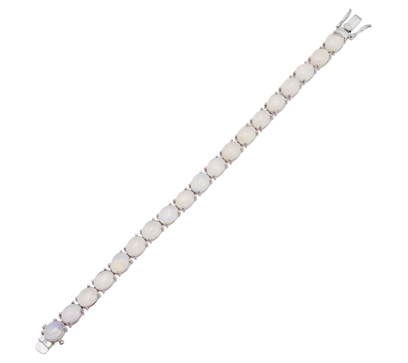 Affinity Gems Ethiopian Opal Tennis Bracelet, Serling Silver — View 2