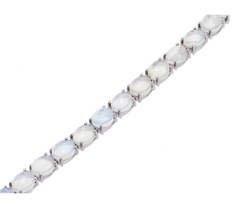 Affinity Gems Ethiopian Opal Tennis Bracelet, Serling Silver — View 3