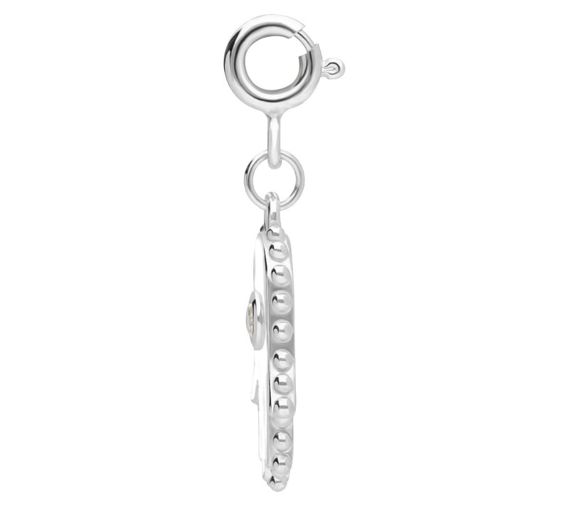 Elyse Ryan Sterling Silver Enamel Hamsa Charm — View 4