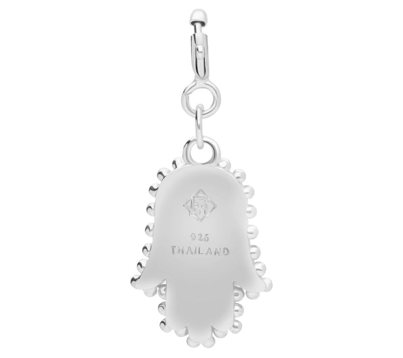 Elyse Ryan Sterling Silver Enamel Hamsa Charm — View 5