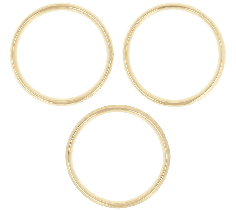 EternaGold Set of 3 Stackable Band Rings, 14K — View 5