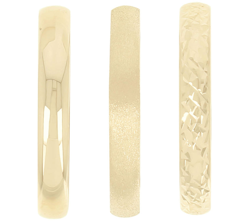 EternaGold Set of 3 Stackable Band Rings, 14K — View 4