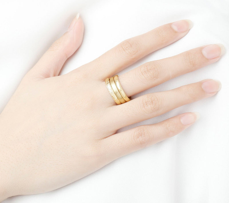 EternaGold Set of 3 Stackable Band Rings, 14K — View 6