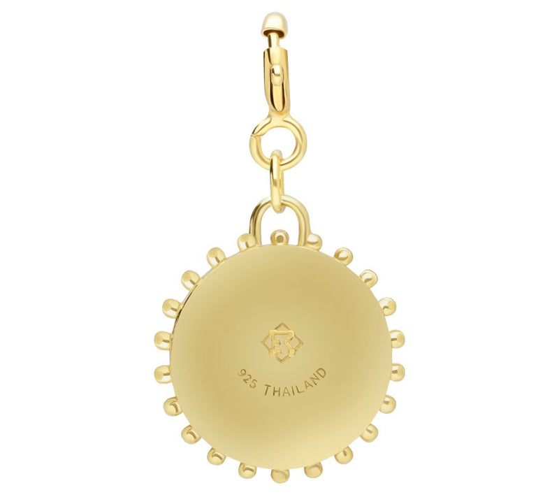 Elyse Ryan 14K Gold Clad White Topaz Initial Charm — View 54