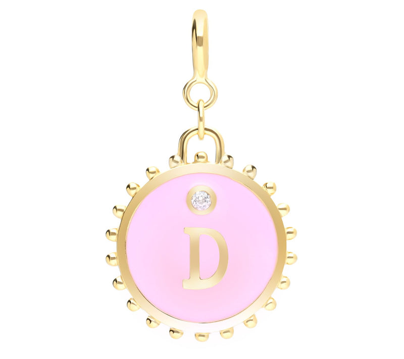 Elyse Ryan 14K Gold Clad White Topaz Initial Charm — View 9