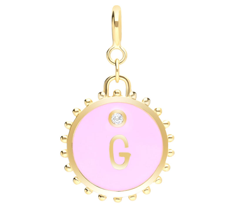 Elyse Ryan 14K Gold Clad White Topaz Initial Charm — View 15