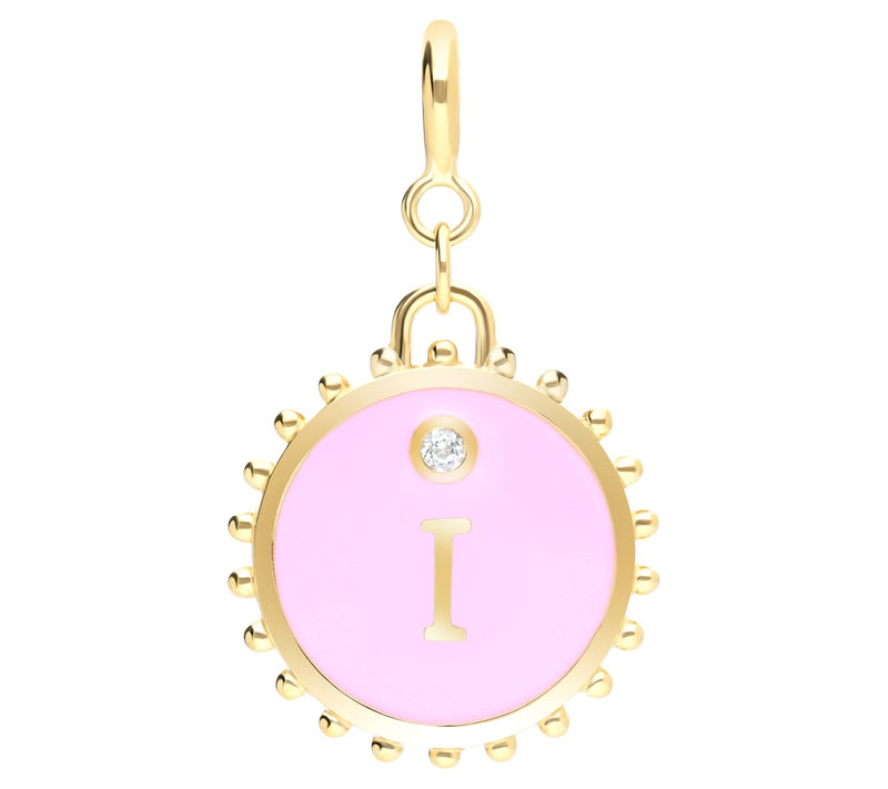 Elyse Ryan 14K Gold Clad White Topaz Initial Charm — View 19
