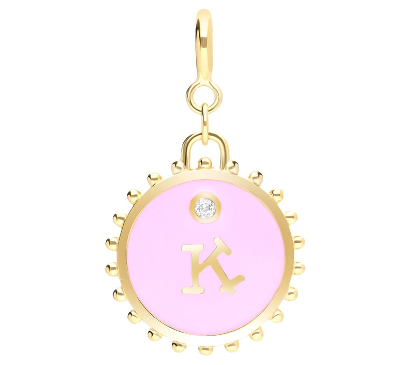 Elyse Ryan 14K Gold Clad White Topaz Initial Charm — View 23