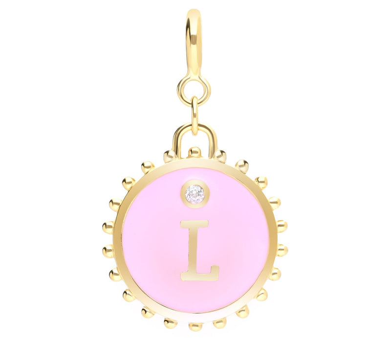 Elyse Ryan 14K Gold Clad White Topaz Initial Charm — View 25
