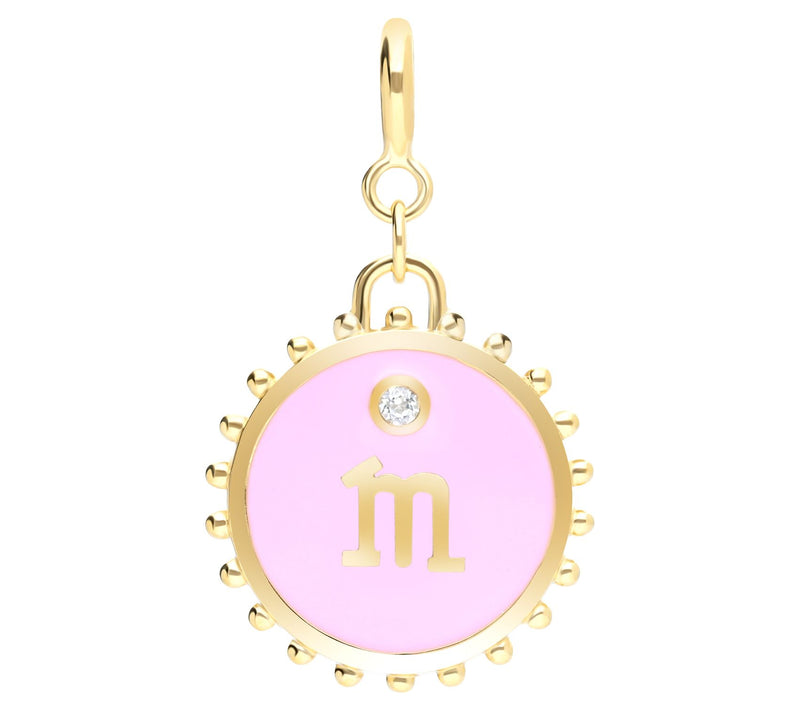 Elyse Ryan 14K Gold Clad White Topaz Initial Charm — View 27
