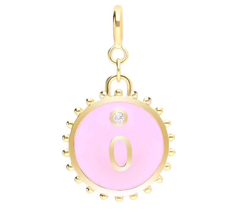 Elyse Ryan 14K Gold Clad White Topaz Initial Charm — View 31