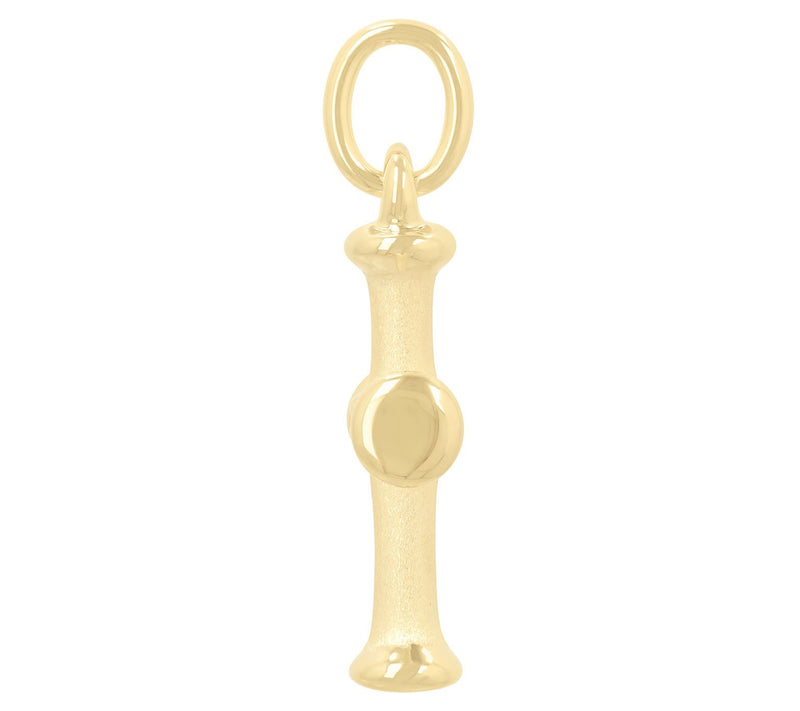 BellaOro Polis hed & Satin Cro ss Pendant, 14K Over Resin — View 4