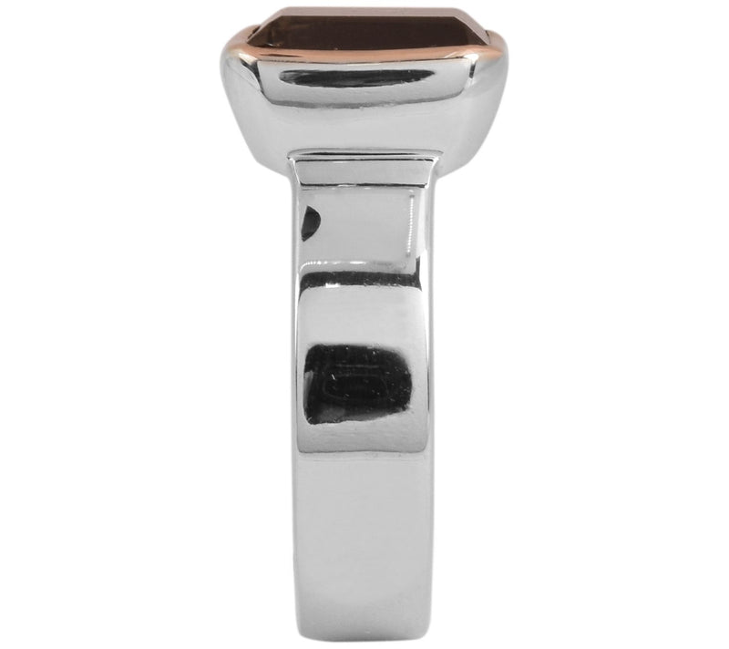 Affinity Gems Two-Tone Smoky Quartz Ring, Sterling Silver — View 5