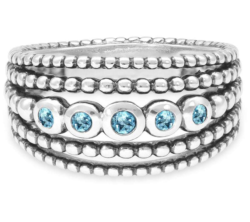 Or Paz Sterling Silver Beaded Gemstone R ing — View 7