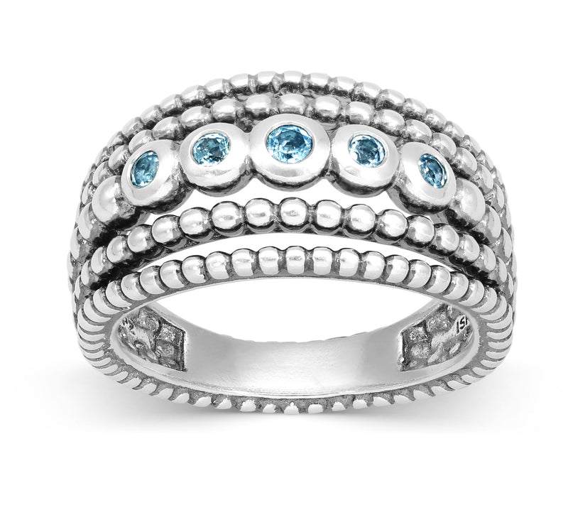 Or Paz Sterling Silver Beaded Gemstone R ing — View 6
