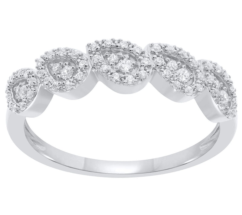 Diamond Anniversary Band Ring, 14K Gold — View 5