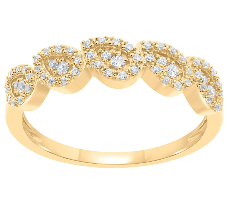 Diamond Anniversary Band Ring, 14K Gold — View 7
